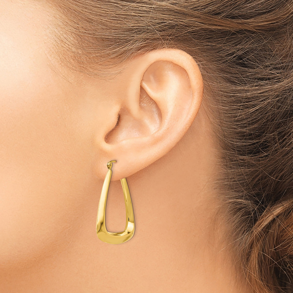 14k Fancy Hoop Earrings-S1197