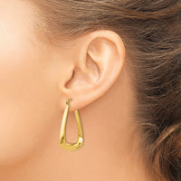 14k Fancy Hoop Earrings-S1197