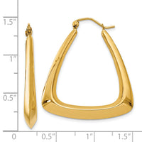 14k Fancy Hoop Earrings-S1197