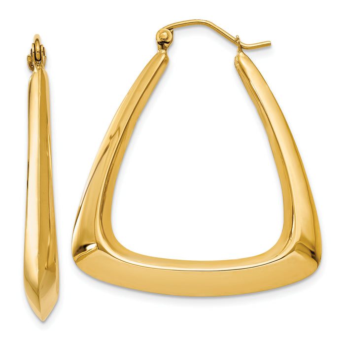 14k Fancy Hoop Earrings-S1197