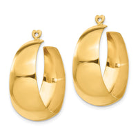 14k Polished Hoop Earring Jackets-S1390