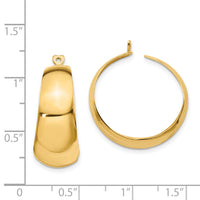 14k Polished Hoop Earring Jackets-S1390