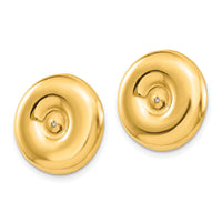 14k Polished Round Fancy Earring Jackets-S1394