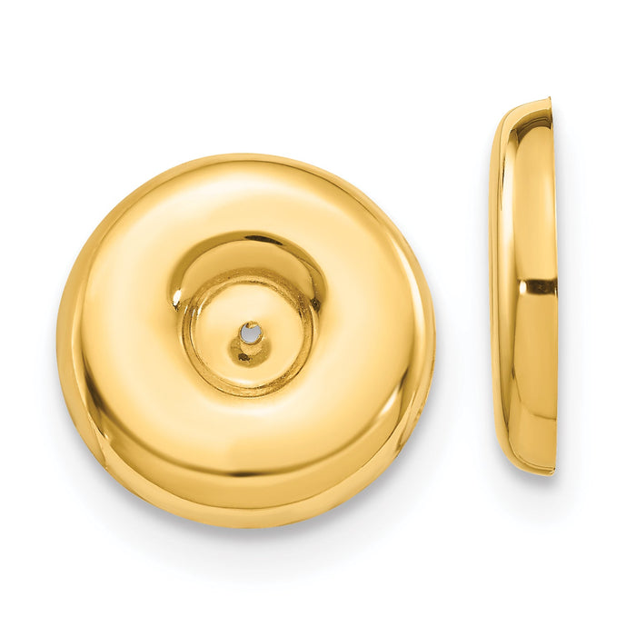14k Polished Round Fancy Earring Jackets-S1394