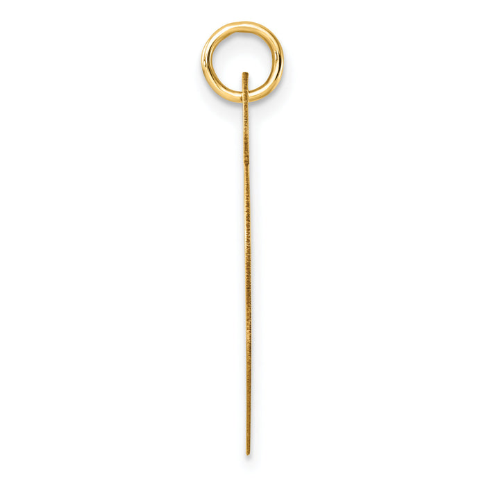 14K Polished Heart Shaped Disc Pendant-S1453