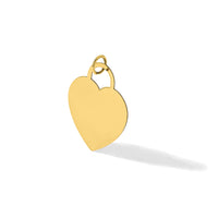 14K Polished Heart Shaped Disc Pendant-S1453