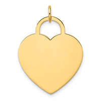 14K Polished Heart Shaped Disc Pendant-S1453