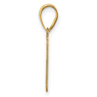 14k Brushed Border Script  Number 1 Pendant-SCN01