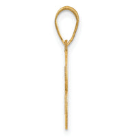 14k Brushed Border Script Number 3 Pendant-SCN03