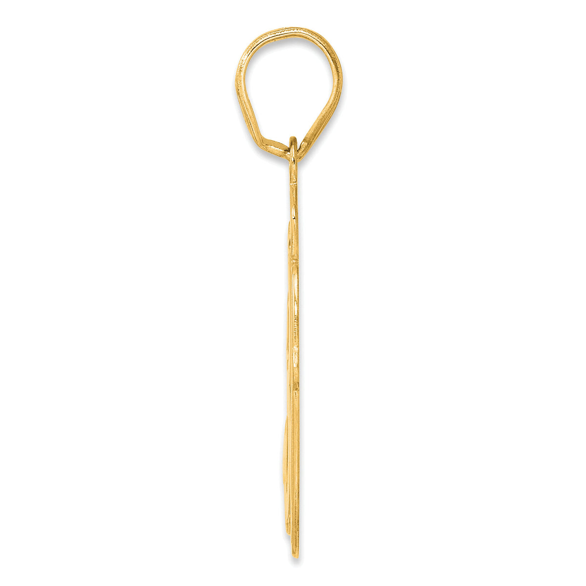 14k Brushed  Border Script Number 30 Pendant-SCN30
