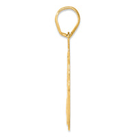 14k Brushed  Border Script Number 30 Pendant-SCN30