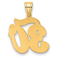 14k Brushed  Border Script Number 30 Pendant-SCN30
