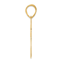 14k Brushed Border Script Number 75 Pendant-SCN75