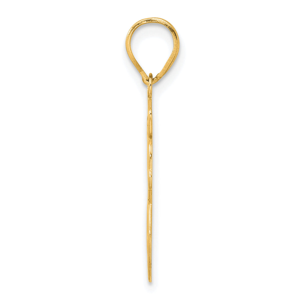 14k Brushed Border Script Number 88 Pendant-SCN88