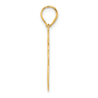 14k Brushed Border Script Number 88 Pendant-SCN88