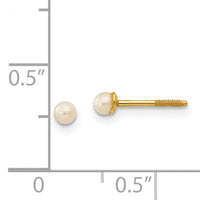 14k Madi K 2.5-3.5mm Button FW Cultured Pearl Screwback Post Earrings-SE145