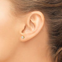 14k Madi K 4mm CZ Birthstone (Apr) Screwback Earrings-SE162