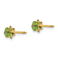 14k Madi K 4mm CZ Birthstone (Aug) Screwback Earrings-SE166