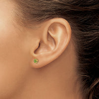 14k Madi K 4mm CZ Birthstone (Aug) Screwback Earrings-SE166