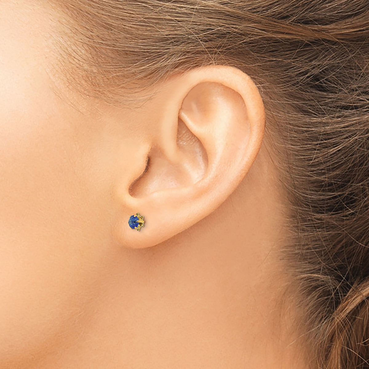 14k Madi K 4mm CZ Birthstone (Sep) Screwback Earrings-SE167