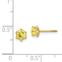 14k Madi K 4mm CZ Birthstone (Nov) Screwback Earrings-SE169