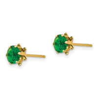 14k Madi K 5mm CZ Birthstone (May) Earrings-SE175