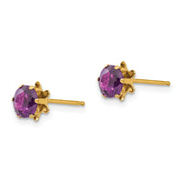 14k Madi K 5mm CZ Birthstone (Jun) Earrings-SE176