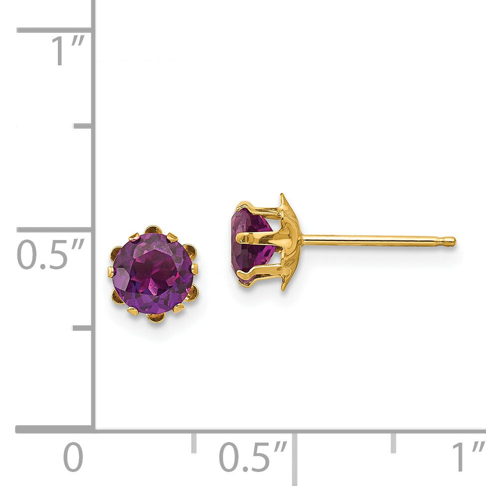 14k Madi K 5mm CZ Birthstone (Jun) Earrings-SE176