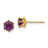 14k Madi K 5mm CZ Birthstone (Jun) Earrings-SE176