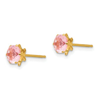 14k Madi K 5mm CZ Birthstone (Oct) Earrings-SE180