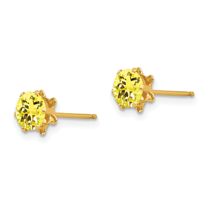 14k Madi K 5mm CZ Birthstone (Nov) Earrings-SE181