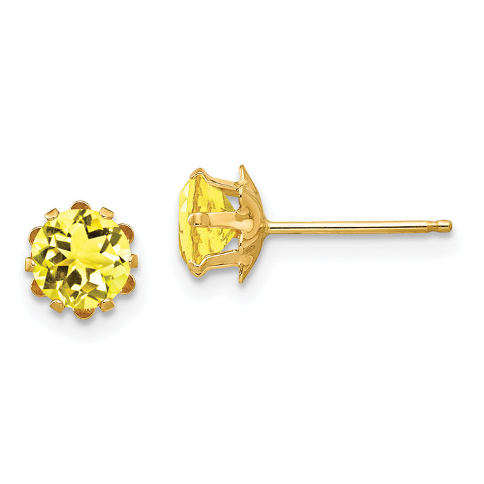14k Madi K 5mm CZ Birthstone (Nov) Earrings-SE181
