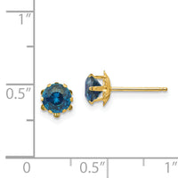14k Madi K 5mm CZ Birthstone (Dec) Earrings-SE182