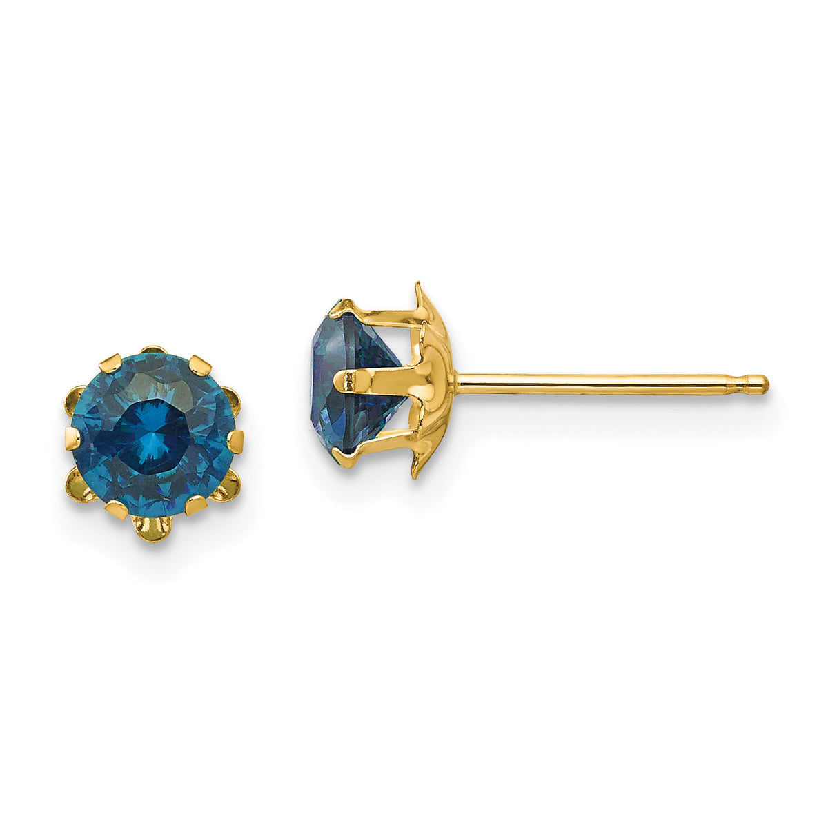 14k Madi K 5mm CZ Birthstone (Dec) Earrings-SE182