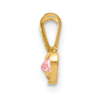 14k Madi K Pink CZ Heart Pendant-SE2230