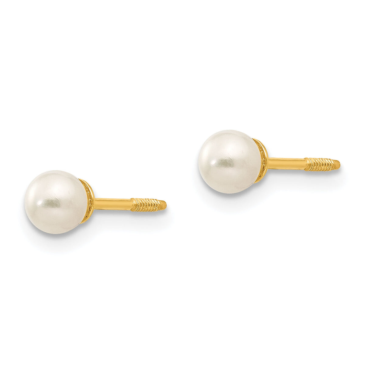 14k Madi K Reversible 3.75-4mm FW Cultured Pearl & Gold Bead Earrings-SE262