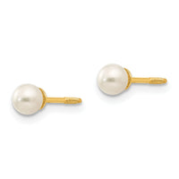 14k Madi K Reversible 3.75-4mm FW Cultured Pearl & Gold Bead Earrings-SE262