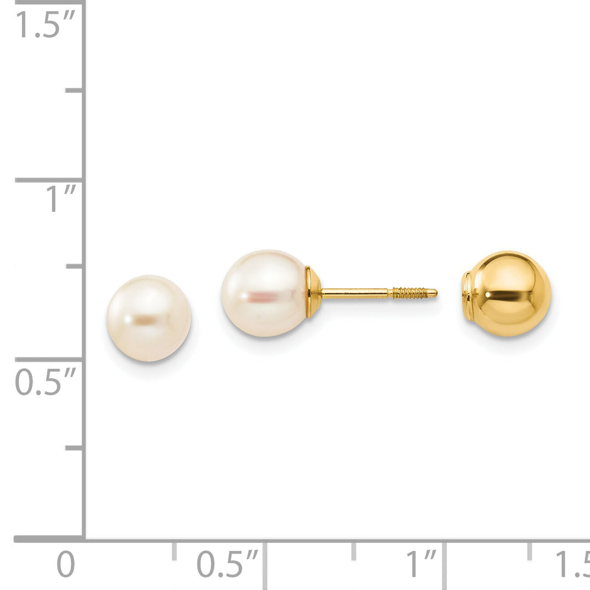 14k Madi K Reversible FW Cultured Pearl & Bead Earrings-SE263