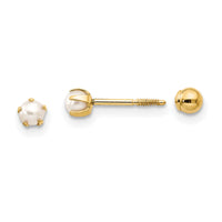 14k Madi K Reversible FW Cultured Pearl & Bead Earrings-SE265