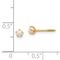 14k Madi K 2.5mm FW Cultured Pearl Earrings-SE266