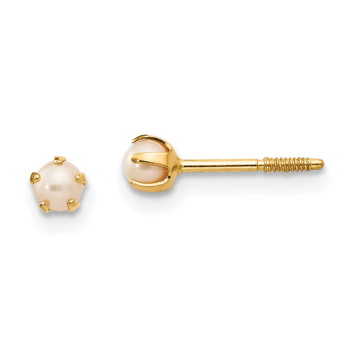 14k Madi K 2.5mm FW Cultured Pearl Earrings-SE266