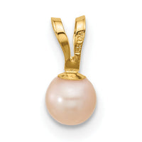 14K Madi K 4-5mm Pink Near Round Freshwater Cultured Pearl Pendant-SE3005PI