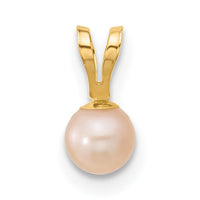 14K Madi K 4-5mm Pink Near Round Freshwater Cultured Pearl Pendant-SE3005PI