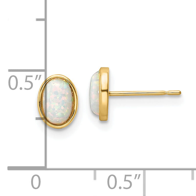 14k Madi K Created Opal Post Earrings-SE3027