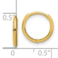 14k Madi K Polished 1.45mm Hinged Huggie Hoop Earrings-SE3071