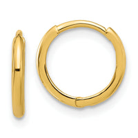 14k Madi K Polished 1.45mm Hinged Huggie Hoop Earrings-SE3071