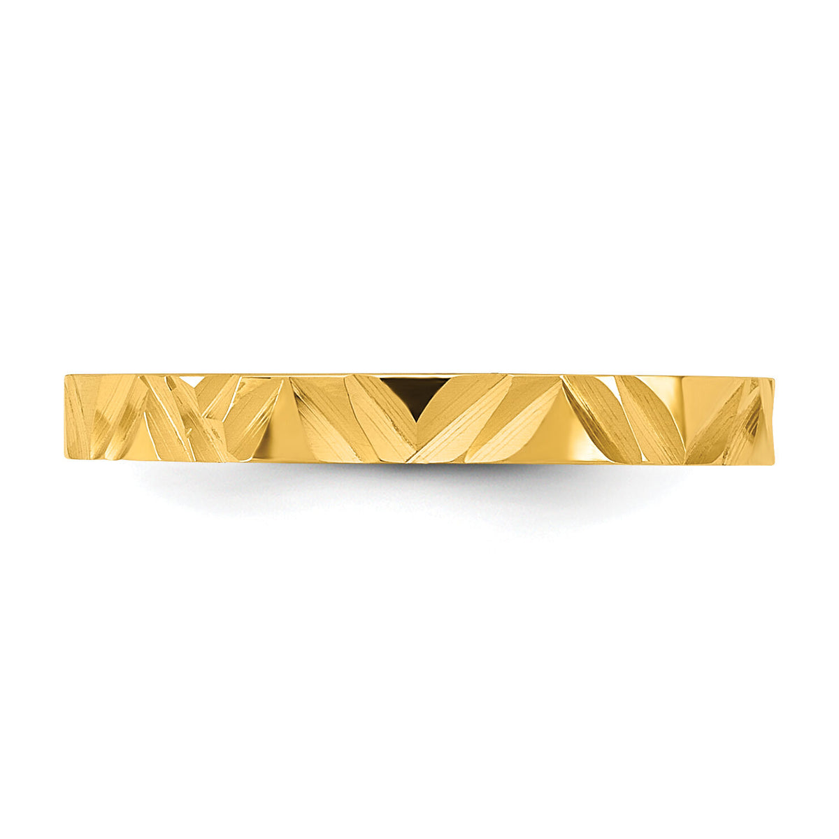 14K Madi K Diamond-cut Zig-Zag Design 2mm Band Baby / Children's Ring-SE3078