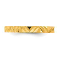14K Madi K Diamond-cut Zig-Zag Design 2mm Band Baby / Children's Ring-SE3078