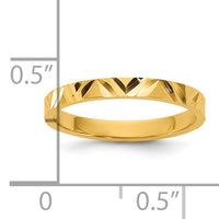 14K Madi K Diamond-cut Zig-Zag Design 2mm Band Baby / Children's Ring-SE3078