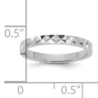 14K White Gold Madi K Diamond-cut Design 2mm Band Baby / Children's Ring-SE3084